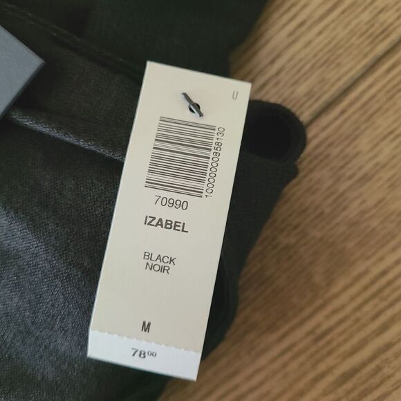 NEW Wilfred Free Izabel Tank Jumpsuit M Black Knit Cinch Waist Sleeveless Crop - Picture 6 of 11